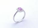 18ct Pink Sapphire & Diamond Cluster Ring