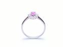 18ct Pink Sapphire & Diamond Cluster Ring