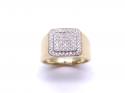 9ct Yellow Gold Diamond Signet Ring 0.58ct