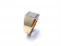 9ct Yellow Gold Diamond Signet Ring 0.58ct