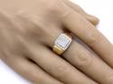 9ct Yellow Gold Diamond Signet Ring 0.58ct