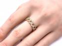 9ct Yellow Gold Diamond Curb Ring 0.95ct