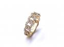 9ct Yellow Gold Diamond Curb Ring 0.95ct