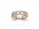 9ct Yellow Gold Diamond Curb Ring 0.95ct