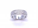 9ct White Gold Diamond Pave Ring 0.74ct