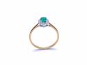 18ct Yellow Gold Emerald & Diamond Cluster Ring