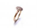 18ct Rose Gold Diamond Cluster Ring 0.35ct