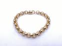 9ct Yellow Gold Engraved Belcher Bracelet 9 inch