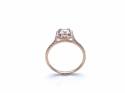 18ct Rose Gold Morganite & Diamond Cluster Ring