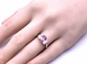 9ct Pink & White CZ 3 Stone Ring