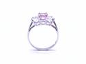 9ct Pink & White CZ 3 Stone Ring