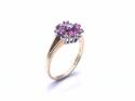 18ct Ruby & Diamond Flower Cluster Ring