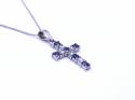 18ct Sapphire & Diamond Pendant & Chain