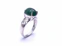 9ct Green Quartz Solitaire Ring