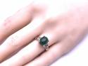 9ct Green Quartz Solitaire Ring