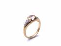 9ct Morganite & Diamond Ring