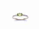 9ct Yellow Gold Peridot & Diamond Ring