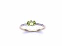 9ct Yellow Gold Peridot & Diamond Ring