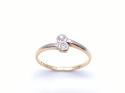 18ct Diamond 2 Stone Ring