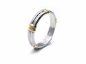 2 Colour Patterned Wedding Ring