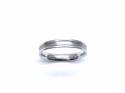 18ct White Gold Brushed Wedding Ring