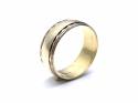 18ct Yellow Gold Patterned Wedding Ring