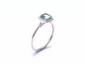 9ct Yellow Gold Peridot & Diamond Halo Ring