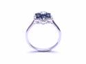 18ct White Gold Sapphire & Diamond Cluster Ring