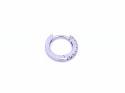 9ct White Gold CZ Hoop Earring 11mm (Single)