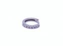 9ct White Gold CZ Hoop Earring 11mm (Single)