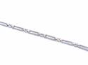 14ct White Gold Bar Link Bracelet