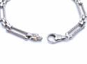 14ct White Gold Bar Link Bracelet