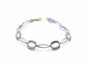 9ct 2 Colour Yellow & White Gold Bracelet