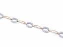 9ct 2 Colour Yellow & White Gold Bracelet