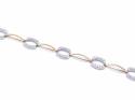 9ct 2 Colour Yellow & White Gold Bracelet