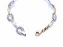 9ct 2 Colour Yellow & White Gold Bracelet