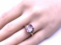 9ct Yellow Gold Amethyst Solitaire Ring