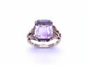 9ct Yellow Gold Amethyst Solitaire Ring