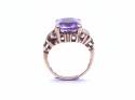 9ct Yellow Gold Amethyst Solitaire Ring