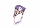 9ct Yellow Gold Amethyst Solitaire Ring