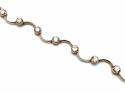 9ct Yellow Gold CZ Bracelet 8 1/2 Inch