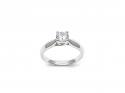 Silver Cubic Zirconia Solitaire Ring