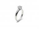 Silver Cubic Zirconia Solitaire Ring