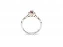 Silver Garnet & CZ Fancy Cluster Ring