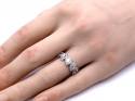 Platinum Diamond Pear Cluster Eternity Ring 1.00ct