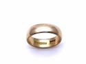 9ct Plain D Shaped Wedding Ring 5mm