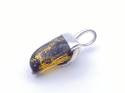 Large Green Amber Tooth Shaped Pendant 45 x 60mm