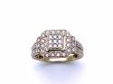 9ct Yellow Gold Diamond Cluster Ring