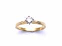 18ct Yellow Gold Diamond Solitaire Ring