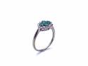 9ct Emerald & Diamond Cluster Ring